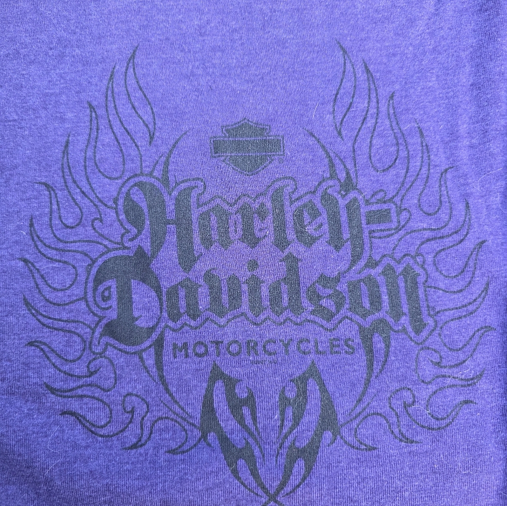 Harley Davidson Motorcycles Purle T-shirt, Women's Long Sleeves.